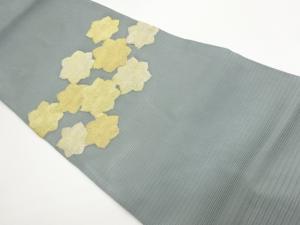 絽花模様織出し名古屋帯